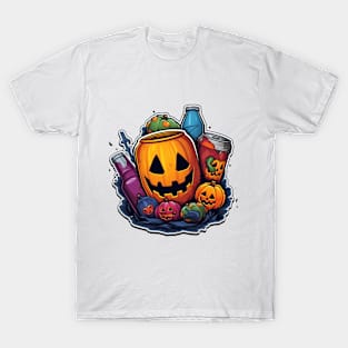 Halloween Scary Monsters Drink illustration T-Shirt